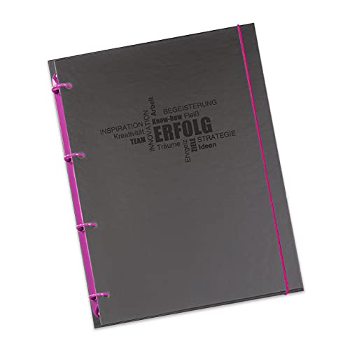 flexiNotes NOTIZBUCH A5, Typ: Business, Beere, 75 Blatt kariert - Ring S von flexiNotes