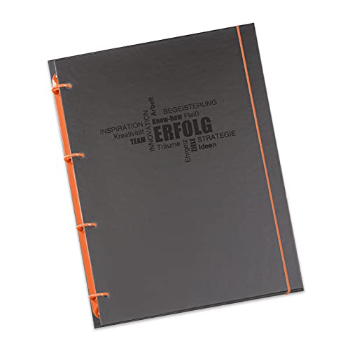 flexiNotes NOTIZBUCH A5, Typ: Business, Orange, 75 Blatt kariert - Ring S von flexiNotes