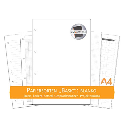 flexiNotes PAPIER A4, 75 Blatt Notizpapier Typ: Basic, blanko von flexiNotes