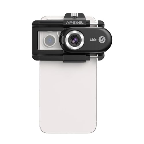 FLEXMAN 150X Mobiltelefon Mikroskop Objektiv, Tragbares Digitales Mikroskop mit CPL LED LED UVLIGHTS Universal Phone Clip für Andriod Ios von flexman