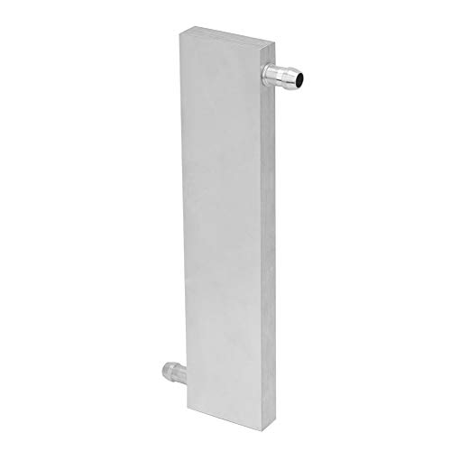 flexman Aluminium Wasserkühlblock, Wasserblock Kühler, Wasserkühlkopf, Licht und Rechter Abfluss für Computer CPU Wasser, Industrieller Wechselrichterantrieb (40 * 180 * 12mm) von flexman