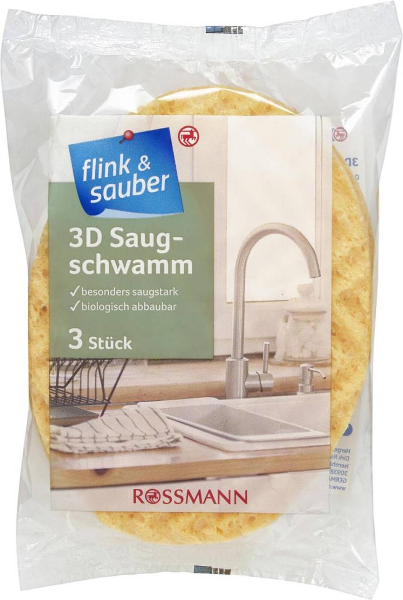 F&S Saugschwamm 3 Stück von flink & sauber