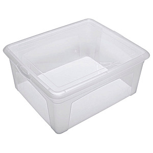 flink & sauber Aufbewahrungsbox 17,0 l transparent 40,0 x 35,0 x 17,0 cm von flink & sauber