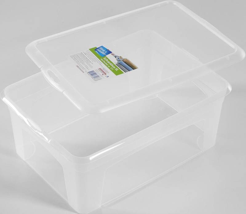flink & sauber Aufbewahrungsbox 10,0 l - 38,0 x 26,0 x 14,0 cm transparent von flink & sauber