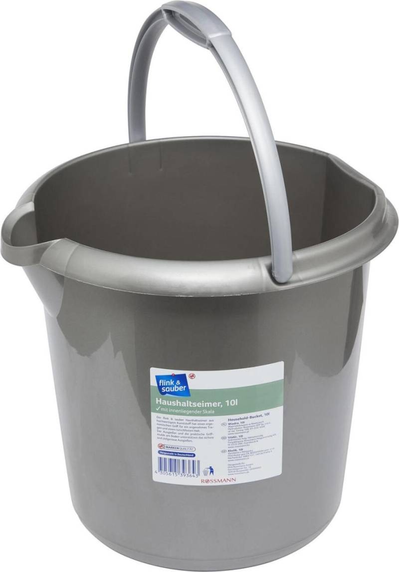 flink & sauber Putzeimer 10,0 l grau von flink & sauber