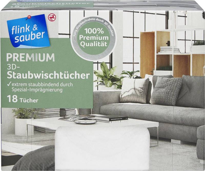 flink & sauber Staubfangtücher 80% Polyester, 20% Polyamid von flink & sauber
