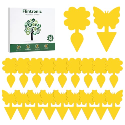 Flintronic 20 Stück Gelbsticker Trauermücken Bekämpfen, Fliegenfalle, Gelbe Klebefalle, Trauermücken Bekämpfenfür, Gelbtafeln für die Zimmerpflanzen Schädlingsbekämpfung Flintronic 20 Stück Gelbsticker Trauermücken Bekämpfen, Fliegenfalle, Gelbe Klebefalle, Trauermücken Bekämpfenfür, Gelbtafeln für die Zimmerpflanzen Schädlingsbekämpfung von flintronic