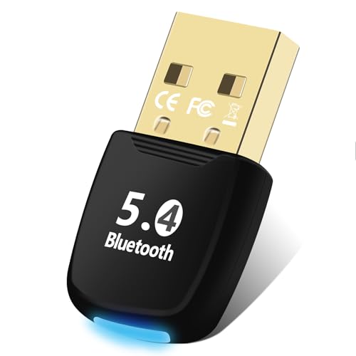 Flintronic Bluetooth Adapter 5.4 für PC, Bluetooth USB-Adapter für PC, Bluetooth Stick, Bluetooth Dongle, EDR Bluetooth Wireless Senderempfänger für Maus Tastatur Laptop Tablet, Windows 7/8.1/10/11 von flintronic