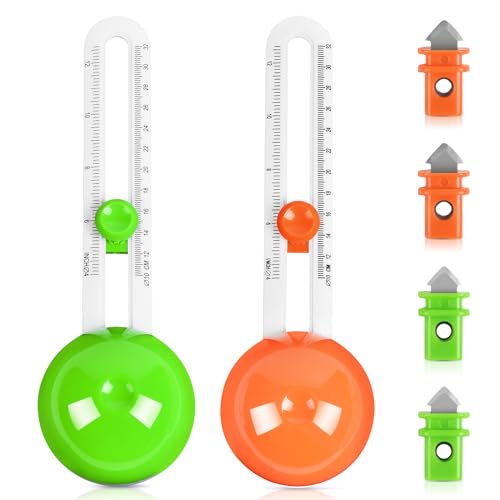 Flintronic Kreisförmiger Papierschneider, Rundes Schneidemesser mit 6 Klingen, Paper Trimmer, Bürobedarf, Schneidewerkzeug für DIY-Grußkarten, Basteln (Grün+Orange) von flintronic