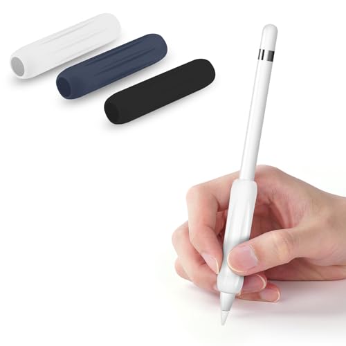 flintronic Apple Pencil Grip Set (Schwarz, Blau und Weiß) von flintronic