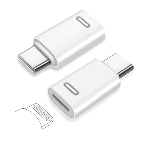 flintronic Lightning Buchse auf USB-C Stecker Adapter, 2 Stück Adapter Lightning auf USB C Kompatibel PD 35W für iPhone 16/15 Pro Max Plus iPad Pro/Air, Nicht für Kopfhörer von flintronic