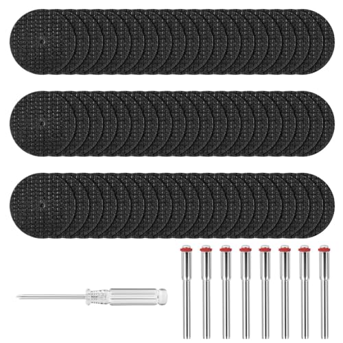 flintronic Trennscheiben für Dremel, 60 Stück Harz-Kreissägeblätter, 8 SC-Spindeln, 1 Schraubendreher, 32 mm Doppelmaschen-Trennscheibe, Zubehör für Elektrische Mini-Schleifmaschinen flintronic Trennscheiben für Dremel, 60 Stück Harz-Kreissägeblätter, 8 SC-Spindeln, 1 Schraubendreher, 32 mm Doppelmaschen-Trennscheibe, Zubehör für Elektrische Mini-Schleifmaschinen von flintronic