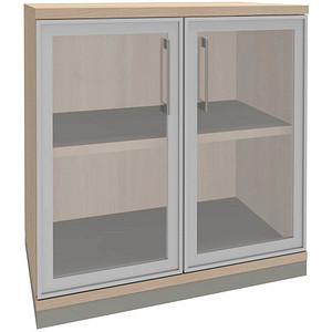 fm Aktenschrank Oldenburg, 4260429767649 akazie, Acrylglas klar 2 Fachböden 80,0 x 44,2 x 78,1 cm von fm