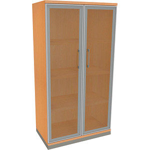 fm Aktenschrank Oldenburg, 4260429767915 buche, Acrylglas satiniert 3 Fachböden 80,0 x 44,2 x 151,7 cm von fm