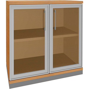 fm Aktenschrank Oldenburg, 4260429767946 buche, Acrylglas klar 2 Fachböden 80,0 x 44,2 x 78,1 cm von fm