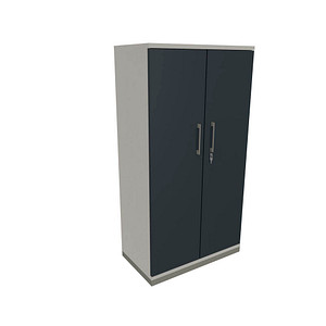 fm Aktenschrank Oldenburg, 4260649681107 weiß, lavagrau 3 Fachböden 80,0 x 44,2 x 151,7 cm von fm