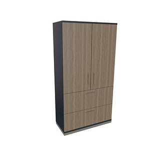 fm Aktenschrank Oldenburg, 4260649684962 lavagrau, eiche 2 Fachböden 100,0 x 44,2 x 186,9 cm von fm