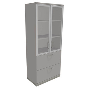 fm Aktenschrank Sidney, 4260267328668 lichtgrau 2 Fachböden 80,0 x 44,2 x 186,9 cm von fm