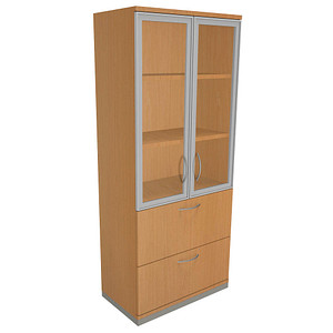 fm Aktenschrank Sidney, 4260267328699 buche 2 Fachböden 80,0 x 44,2 x 186,9 cm von fm