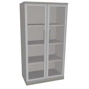 fm Aktenschrank Sidney, 4260267329023 lichtgrau, Acrylglas klar 3 Fachböden 80,0 x 44,2 x 151,7 cm von fm