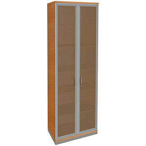 fm Aktenschrank Sidney, 4260267329153 buche, Acrylglas satiniert 5 Fachböden 80,0 x 44,2 x 222,1 cm von fm