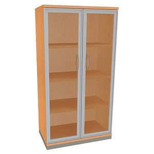 fm Aktenschrank Sidney, 4260267329184 buche, Acrylglas klar 3 Fachböden 80,0 x 44,2 x 151,7 cm von fm