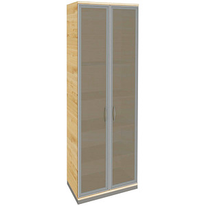 fm Aktenschrank Sidney, 4260267329313 königsahorn, Acrylglas satiniert 5 Fachböden 80,0 x 44,2 x 222,1 cm von fm