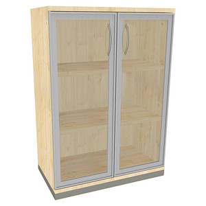 fm Aktenschrank Sidney, 4260267329337 königsahorn, Acrylglas klar 2 Fachböden 80,0 x 44,2 x 113,3 cm von fm