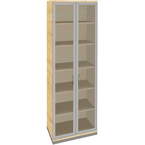 fm Aktenschrank Sidney, 4260267329368 königsahorn, Acrylglas klar 5 Fachböden 80,0 x 44,2 x 222,1 cm von fm