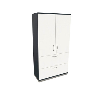 fm Aktenschrank Sidney, 4260649685686 lavagrau, weiß 2 Fachböden 100,0 x 44,2 x 186,9 cm fm Aktenschrank Sidney, 4260649685686 lavagrau, weiß 2 Fachböden 100,0 x 44,2 x 186,9 cm von fm