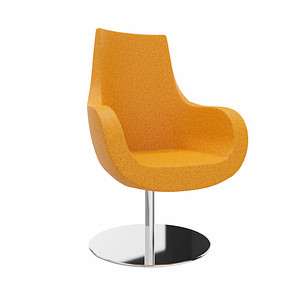 fm Besuchersessel Pirum orange chrome Stoff von fm