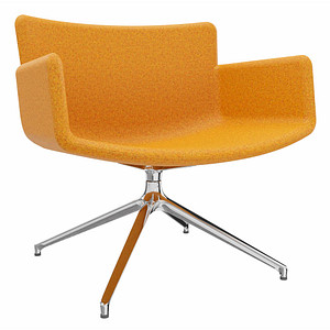 fm Sessel LODUS orange chrom Stoff von fm