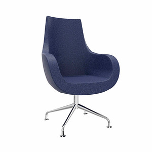 fm Sessel Pirum dunkelblau chrom Stoff fm Sessel Pirum dunkelblau chrom Stoff von fm