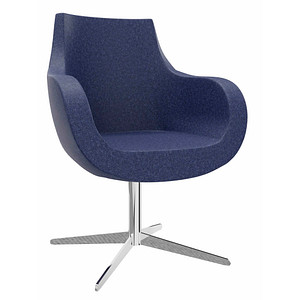fm Sessel Pirum dunkelblau chrom Stoff fm Sessel Pirum dunkelblau chrom Stoff von fm