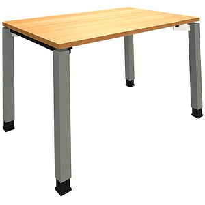 fm Sidney Schreibtisch buche rechteckig, 4-Fuß-Gestell silber 120,0 x 80,0 cm fm Sidney Schreibtisch buche rechteckig, 4-Fuß-Gestell silber 120,0 x 80,0 cm von fm