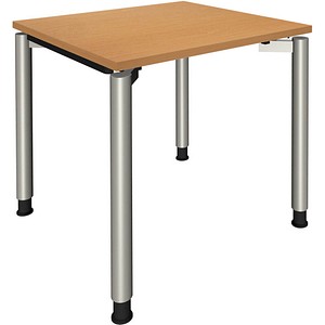 fm Sidney höhenverstellbarer Schreibtisch buche rechteckig, 4-Fuß-Gestell Rundrohr silber 80,0 x 80,0 cm fm Sidney höhenverstellbarer Schreibtisch buche rechteckig, 4-Fuß-Gestell Rundrohr silber 80,0 x 80,0 cm von fm