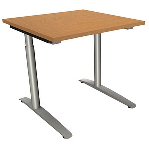 fm Sidney höhenverstellbarer Schreibtisch buche rechteckig, C-Fuß-Gestell Rundrohr silber 80,0 x 80,0 cm fm Sidney höhenverstellbarer Schreibtisch buche rechteckig, C-Fuß-Gestell Rundrohr silber 80,0 x 80,0 cm von fm
