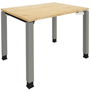 fm Sidney höhenverstellbarer Schreibtisch königsahorn rechteckig, 4-Fuß-Gestell Quadratrohr silber 100,0 x 80,0 cm fm Sidney höhenverstellbarer Schreibtisch königsahorn rechteckig, 4-Fuß-Gestell Quadratrohr silber 100,0 x 80,0 cm von fm