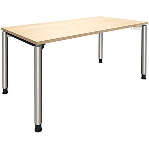 fm Sidney höhenverstellbarer Schreibtisch königsahorn rechteckig, 4-Fuß-Gestell Rundrohr silber 160,0 x 80,0 cm fm Sidney höhenverstellbarer Schreibtisch königsahorn rechteckig, 4-Fuß-Gestell Rundrohr silber 160,0 x 80,0 cm von fm