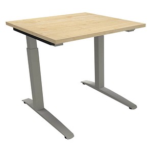 fm Sidney höhenverstellbarer Schreibtisch königsahorn rechteckig, C-Fuß-Gestell Quadratrohr silber 80,0 x 80,0 cm fm Sidney höhenverstellbarer Schreibtisch königsahorn rechteckig, C-Fuß-Gestell Quadratrohr silber 80,0 x 80,0 cm von fm