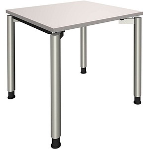 fm Sidney höhenverstellbarer Schreibtisch lichtgrau rechteckig, 4-Fuß-Gestell Rundrohr silber 80,0 x 80,0 cm fm Sidney höhenverstellbarer Schreibtisch lichtgrau rechteckig, 4-Fuß-Gestell Rundrohr silber 80,0 x 80,0 cm von fm