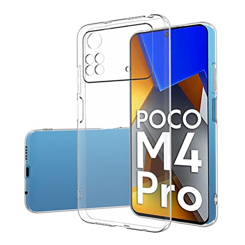 Clear Silikon Hülle für Xiaomi Poco X4 Pro 5G, Hinten Schutzhülle Ultra Dünn Weiche Stoßdämpfung Kratzfest Bumper Schutzhülle Flexible TPU Handyhülle Durchsichtige Case Cover, Transparent von fnmisan