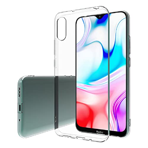 Clear Silikon Hülle für Xiaomi Redmi 9A Sport, Hinten Schutzhülle Ultra Dünn Weiche Stoßdämpfung Kratzfest Bumper Schutzhülle Flexible TPU Handyhülle Durchsichtige Case Cover, Transparent von fnmisan