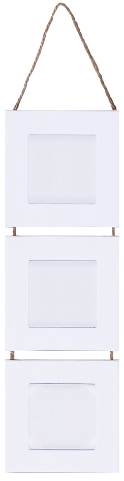 folia Bilderrahmen-Set, aus Pappe, 7,5 x 7,5 cm, weiß von folia