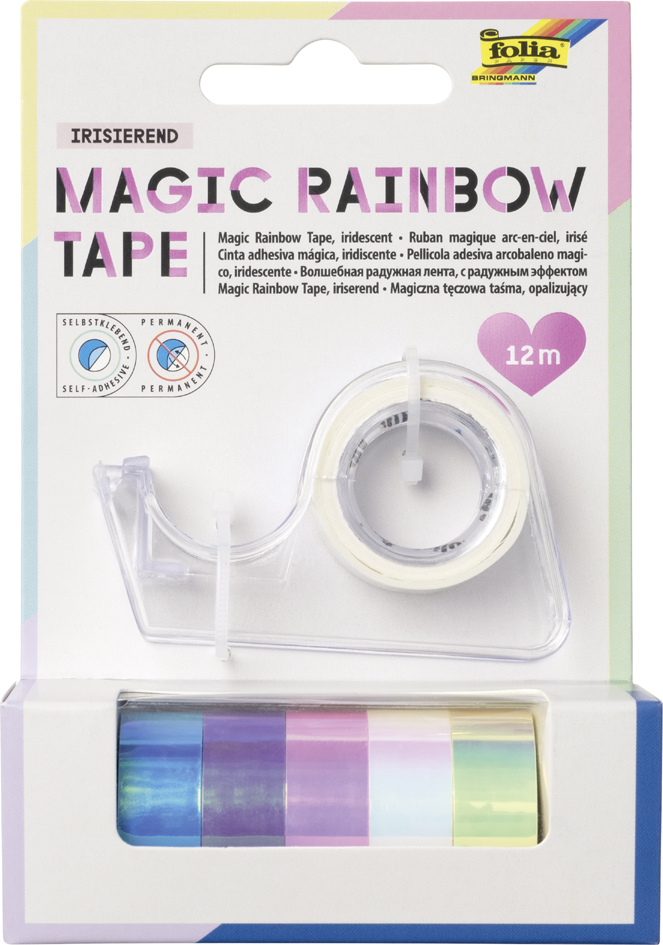 folia Deko-Klebefilm Magic Rainbow Tape inkl. Abroller von folia