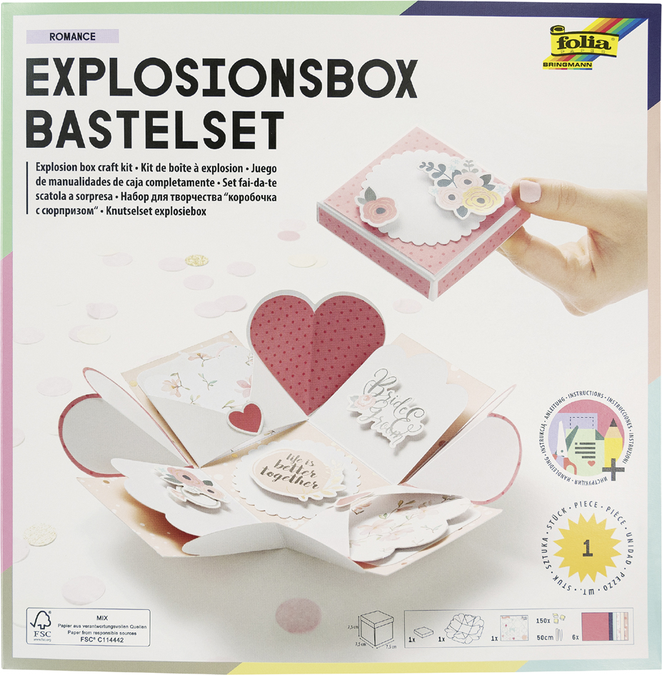 folia Explosionsbox-Bastelset , Romantik, von folia