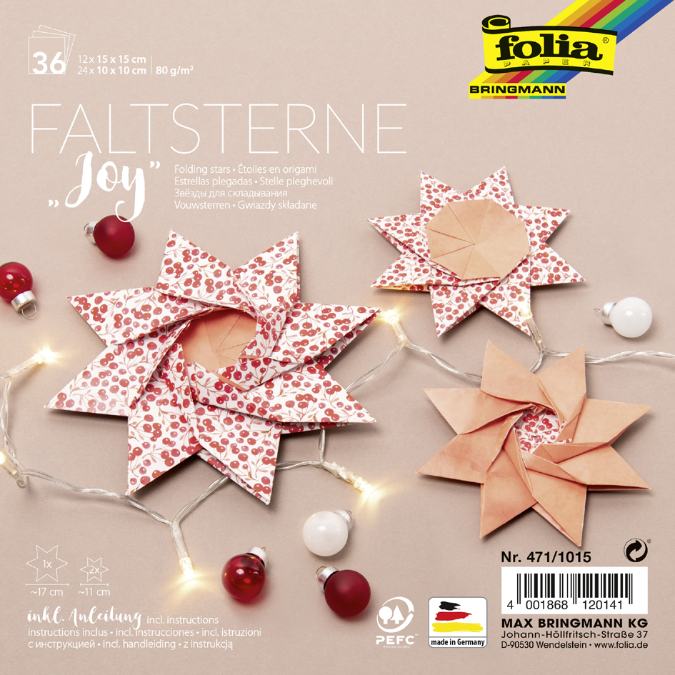 folia Faltsterne-Set , Joy,  (Meissner-Technik) von folia