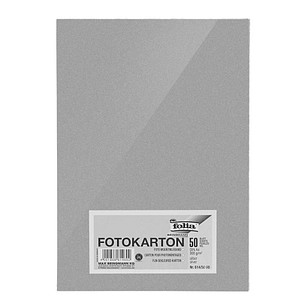 folia Fotokarton silber 300 g/qm 50 Blatt von folia