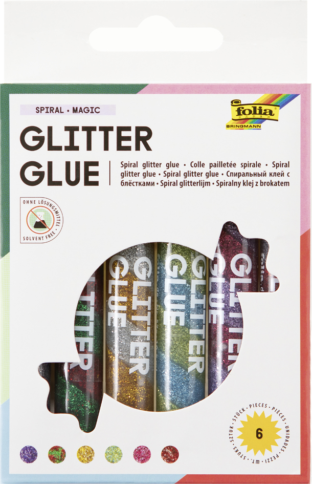 folia Glitzerkleber , Glitterglue SPIRAL MAGIC, , sortiert von folia