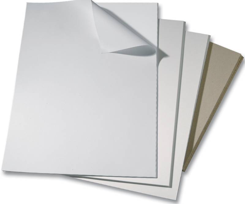 folia Graupappe, (B)400 x (H)500 mm, Stärke: 2,5 mm von folia